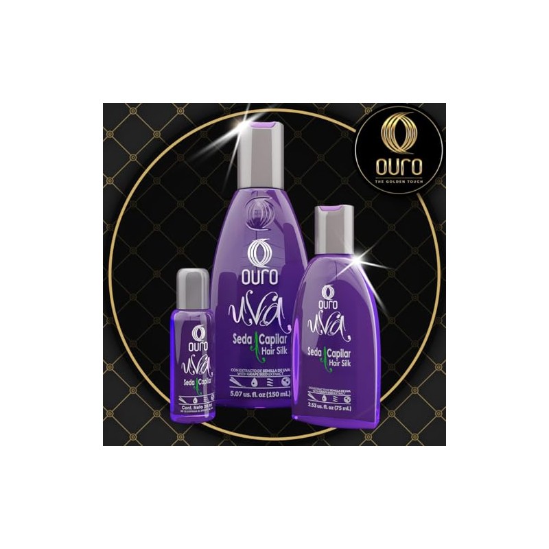 OURO Seda Capilar UVA, Tratamiento Termoprotector con Antioxidantes para Cabello,