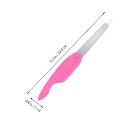 Baluue 3pcs Folding Stainless Steel Nail Files Set Portable Nail Buffers for Smooth Finishing for Manicure and Pedicure