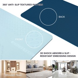 SIMIAN Yoga Mat Thick 2/5” Non-Slip Workout Mat, TPE Yoga Mat for Men Women, Thick Yoga Mat with Carrying Strap, Fitness Mats for Exercise, Yoga, Fitness, Pilates, Floor Workouts ( 72" x 24" x 10mm )