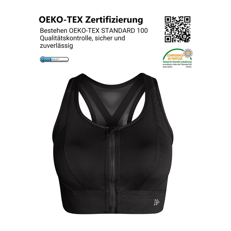 Yvette Strong Support Sports Bra Large Breasts with Front Closure