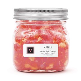 VIOIS, Aromatherapy Air Freshener(Gel Type). Natural Air Freshener for Bedroom, Bathroom & Office. Chemical Free & Non Toxic. Ball Mason 16 Ounce (453g) jar. (Guava Fig & Orange - 16 oz.)