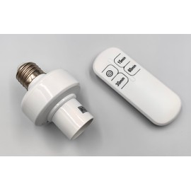 Remote Control Light Bulb Socket, E26/E27 Screw in Adapter and 15/30/60 Min Timer for Closet, Garage, Basemen