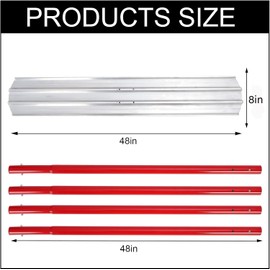 Bull Float Concrete Tools, 48"×8" Magnesium Aluminum Alloy Concrete Float with 4 Combinable Handles, Finishing Bull Float Bull Concrete Kit for Concrete Finishing