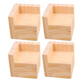 RDEXP 7.5x7.5x7.3cm Desk Extender Wood Bed Desk Riser Lifter Table Furniture Feet Lift Storage Set of 4
