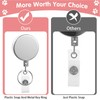 16 Pieces Retractable Badge Holder Metal Badge Reels ID Holder
