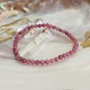 Budawi® Pink Tourmaline Bracelet Beads 4mm Faceted on Stretch Band,