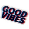 Good Mood Good Vibes Embroidered Iron On Sew On Patch
