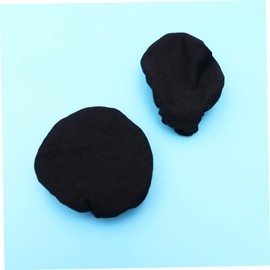 MERRYHAPY 1pair Washable Stretchable Fabric Headphone Covers Sanitary Ear Sleeves for Earcups Black Protectors Compatible Over-Ear Headsets