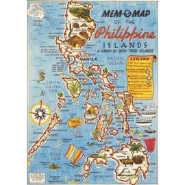 1000 piece puzzle | 1945 Pictorial Map | Mem-O- of the Philippine Islands - Republika ng Pilipinas
