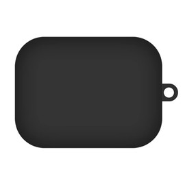 DAYJOY - Funda protectora de silicona suave compatible con auriculares Sony LinkBuds WF-L900, funda protectora para piel con llavero (negro + azul)