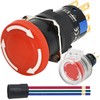 Mini Emergency Stop Push Button Switch 5/8" Hole 16mm 2