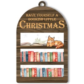 BlinkWishes Christmas Book Ornament for Book Lover, Reader’s Holiday Bookshelf Decor, Literary Keepsake, Christmas Ornament Gift for Librarian, Nerd, Bookworm, Book Lovers