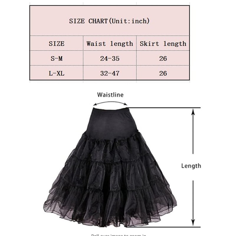 RULTA 50s Women's Retro Petticoat Underskirt Vintage A-line Crinoline Half