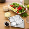 Stainless Steel Rectangular Divided Plates Tray, Dinner Plates Divided Dinner