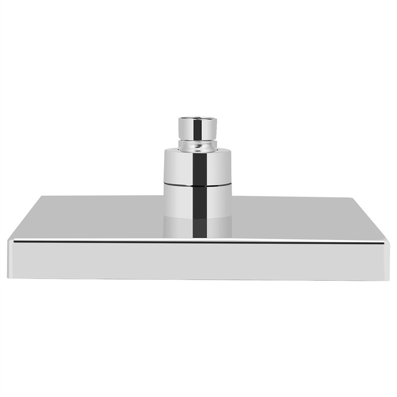 8" Inch Square Chrome Face Rainfall LED Shower Head 7