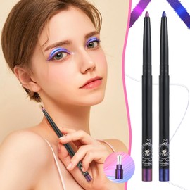 Prreal 2 PCS Chameleon Eyeliner Pencil Set, Colored Eyeliner, Waterproof Eyeliner Pencil, Long-Lasting Eyeliner Pen for Eye Makeup（07+08）
