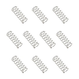 sourcing map Compression Spring 4 mm OD 0.4 mm Wire 10 mm Free Length 304 Stainless Steel Small Extension Spring for DIY Projects Home Shop Repairs (Silver Tone, Pack of 10)