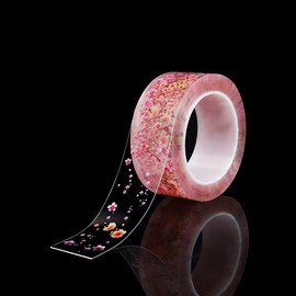 Peach Blossom Caulk Tape Waterproof Self Adhesive - Caulking Sealing for Kitchen Countertops, Bathroom Tiles, Wall Joints and Toilet Gaps(Print Designs, 1.65Inch x 32.8Ft)