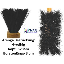MAAJ Professional Dustpan Construction Kit Set Hand Brush Dustpan Choice Lengths 31/45/60 cm in 5 Different Hard Bristles (Arenga 60 cm)