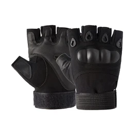 Galenecx Guanti Tattici, Guanti Tattici militari, Mezze Dita Guanto Traspiranti, Guantis Da Ciclismo con Protezione Dita, per Moto, Ciclismo, Escursionismo, Campeggio, Caccia(Nero)