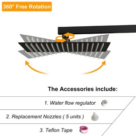 BESy 12 Inch Rain Shower Head, 12" Square Rainfall & High Pressure Stainless Steel Bath Showerhead, 1/16" Ultra Thin, Waterfall Full Body Coverage with Silicone Nozzle, Oil Rubbed Bronze Finish