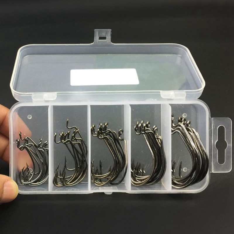 255Pcs Fishing Hooks High Carbon Steel Worm Senko Bait Jig