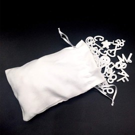 CKANDAY 400 Characters White Letter Set for Interchangeable Felt Boards, 3/4 Inch Letters with Fabric Bag with Numbers, Symbols and Letters