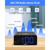 Homicial Digital Alarm Clock Radio with AM/FM Radio, Multi-Colors 1.4”