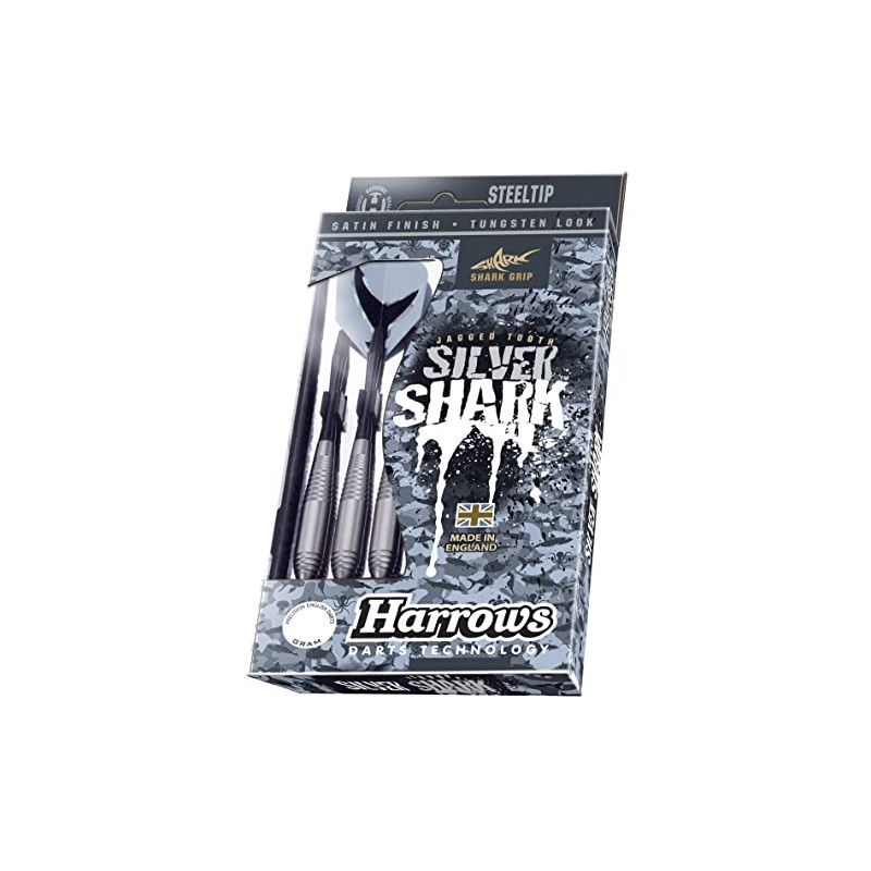 Harrows Silver Shark Steel Tip Dart Set, 22gm