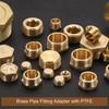 sourcing map 6 Pcs Brass Outer Hex Thread Fittings, G1/2"