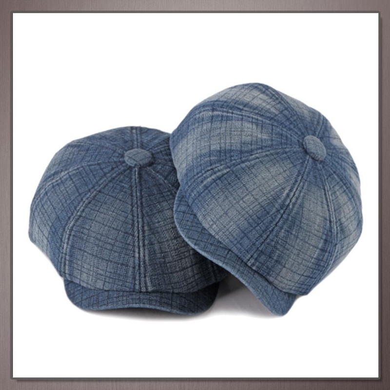 One Limitation CP733 Cotton Denim Pattern Newsboy Socket, Simple, Modern,