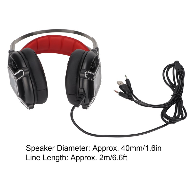 H9 Gaming Headset Comfortable Memory Foam 7.1 Surround Sound Multifunction