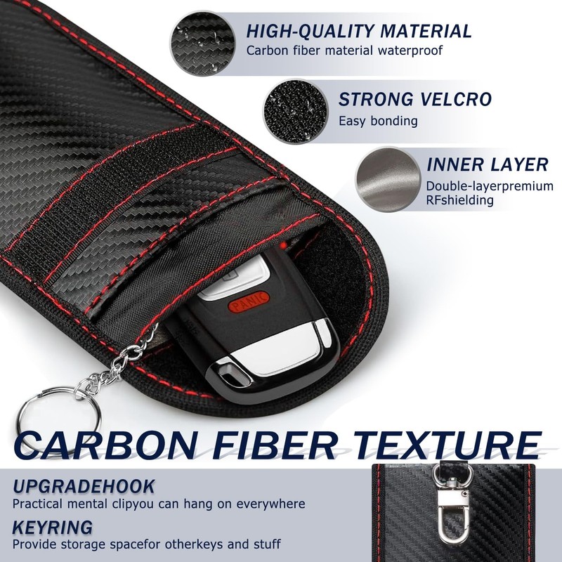 Faraday Pouch for Car Key, WEKUBA 3 Packs of Faraday