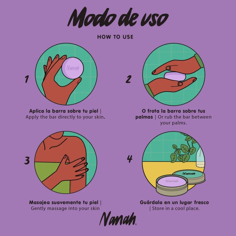 Nanah Crema Corporal Lavanda Vainilla Barra Dulce Floral
