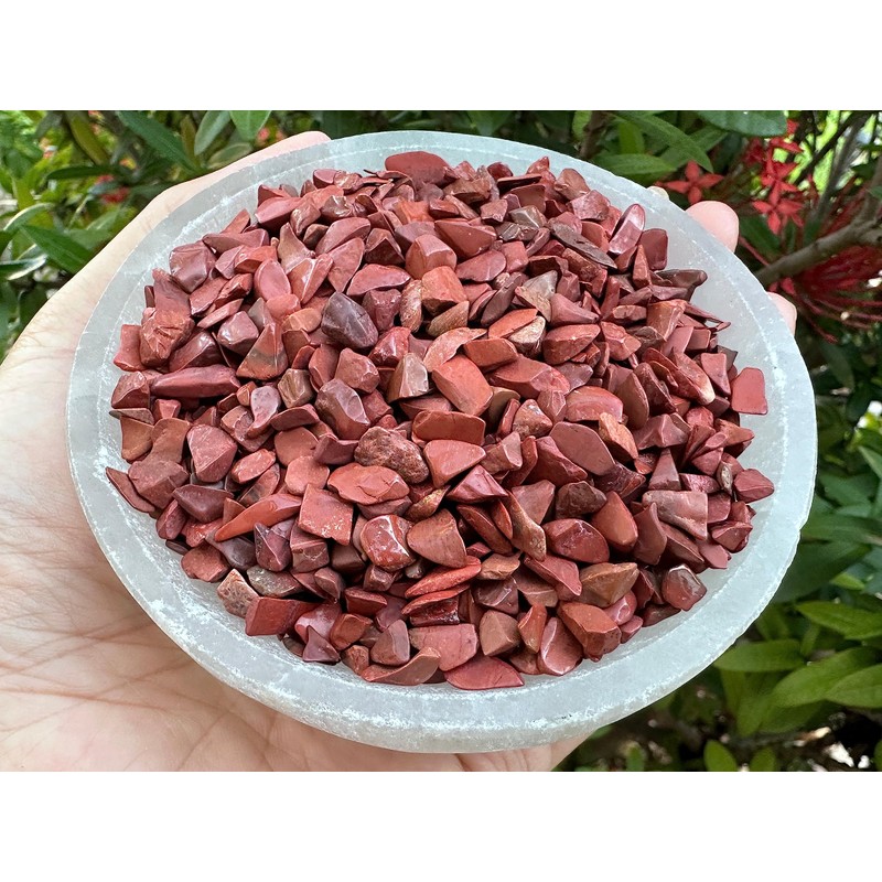 Wholesale Natural Semi Tumbled Red Jasper Gemstone Chips, Crushed Mini
