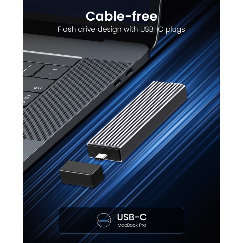 ORICO M.2 NVMe SATA SSD Enclosure Adapter Tool-Free, 10Gbps USB