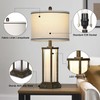 luxeflow 27in Tall Farmhouse Table Lamp with USB C+A &