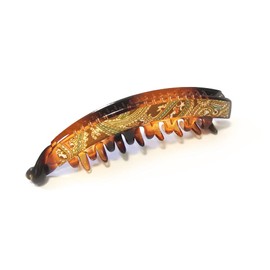 Meilliwish Noble Wedding Beautiful Banana Hair Clip for Women 1 PCS(H86)(Brown)