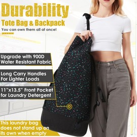 Laundry Bag for College,115L Laundry Backpack Extra Large Heavy Duty, Gifts for College Dorm, College Dorm Room Essentials, Dirty Clothes Bag for Travel, Beach, Camping, Apartment and Laundromat