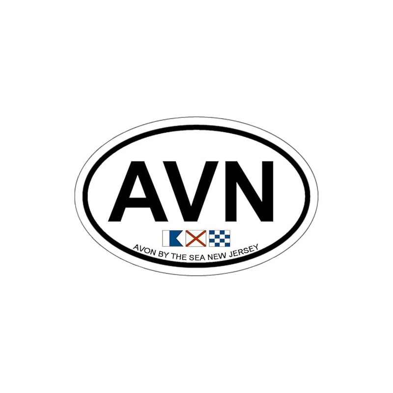 CafePress Avon NJ Oval Design Oval Car Bumper Sticker