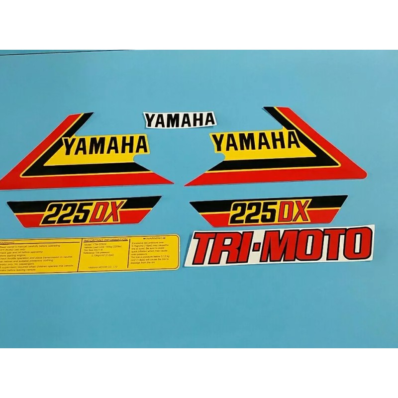 YAMAHA YTM225DX TRI-MOTO 1983 DECAL GRAPHIC SET (*#Y15)