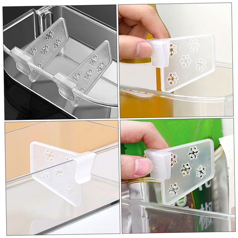 KONTONTY Pcs Fridge Organizers Extendable Storage Dividers for Refrigerator Side