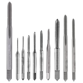 Fyearfly M1-M3.5 Machine Hand Tap, 10Pcs High Speed Steel (Hss) Thread Cutter Set, Mini Metric Wire Tapping Threading Tool, M1 M1.2 M1.4 M1.6 M1.7 M1.8 M2 M2.5 M3 M3.5(Coarse Thread)