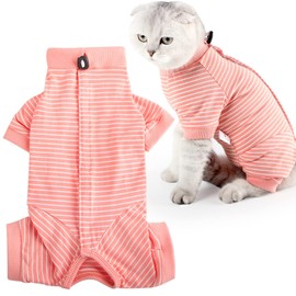 DOTONER Cat Clothes, Unisex, Post-surgery Clothes, For Cats, Pet Postoperative Clothes, Wound Protection, Licking Prevention, Contraception, Weaning, Alternative to Elizabeth Colors