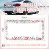 Wooden Board Flowers License Plate Frame - 2 PCS Cute