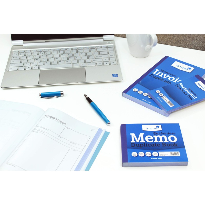 Silvine Carbonless Duplicate Invoice & Statement Book - Numbered 1-50
