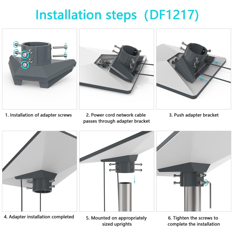 TIUIHU Starlink Mini Mount - Pipe Adapter and Pole Mount
