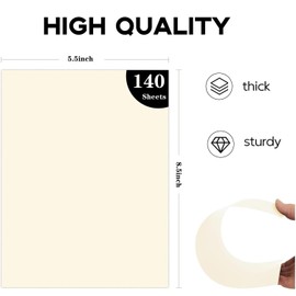 Mintboo 8.5x 5.5 Cream Art Drawing Paper for Painting Construction Bulk 80gsm Craft Paper for Sketch Doodles Coloring (140 Sheets)