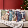Evans Lichfield Christmas Hare Piped Cushion Cover