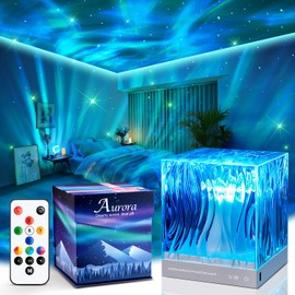 COOLNIGHT Planetarium Night Light, Starry Sky (17 Colors, Remote Control, Dimmer, Timer), Room Light, Aurora, Ocean, Gift, Christmas, Birthday, Wedding, Baby Shower, Housewarming, New Year